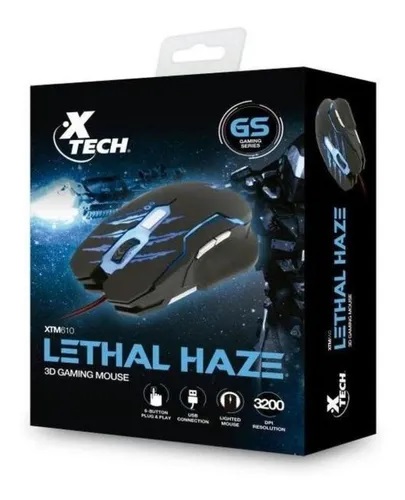 Mouse XTech Lethal Haze 3200 DPI 6 Botones