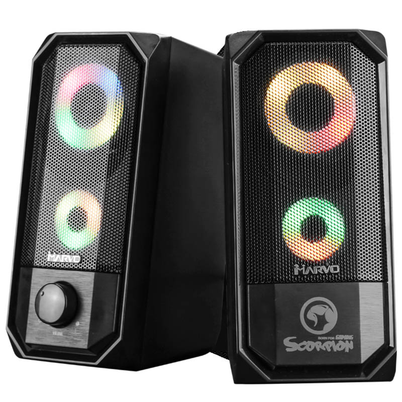 Parlantes RGB Marvo SG-265 6W Led control tac..